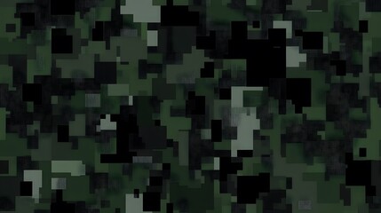 Digital camouflage background, army green, green, and black color, with a blend of natural colors used for camouflage