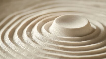 Serene Sand Zen Garden Ripples Tranquil Circular Patterns Mindfulness Meditation