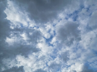 Fototapeta premium Most Beautiful and Gorgeous Winter Unique Dramatic Clouds and Sky over City of England Great Britain. Aerial Footage Was Captured with drone's Camera from High Altitude