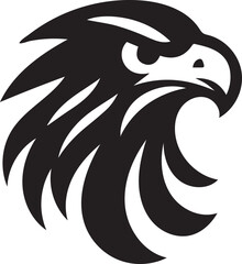 hawk head vector illustration