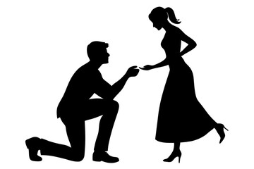 silhouette of a couple