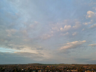 Sunset Sky and Rain Clouds over Luton City of England UK