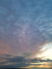 Sunset Sky and Rain Clouds over Luton City of England UK