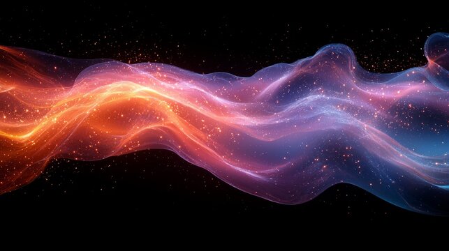 Dynamic lines converging to create a seal of verification, glowing network connection