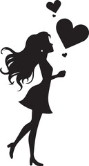 Valentine&rsquo;s day silhouette of a couple