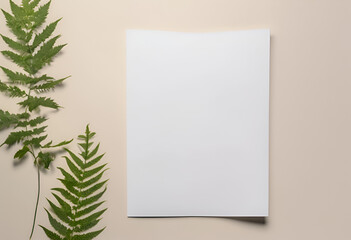 Blank white A4 paper mock up.