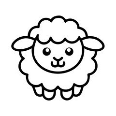 sheep cartoon character icon