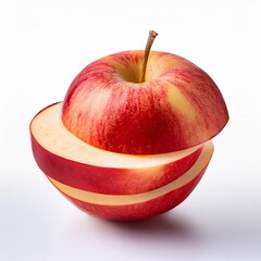 red apple on a plate