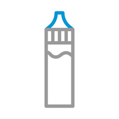 Vape juice bottle icon. Concept of vaping, e cigarette, and alternative smoking.