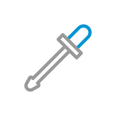 Dropper icon. Concept of medicine, chemistry, and science.