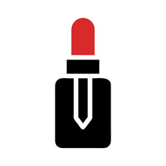 Simple dropper icon illustration for medical or cosmetic applications