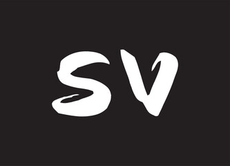 SV letter logo and initial logo design