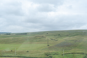 Meadows on the slopes of hill