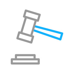 Judge gavel icon. Concept of justice, law, and auction.