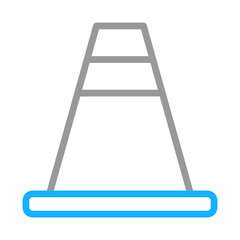 Traffic cone icon. Concept of road safety, construction, and warning.