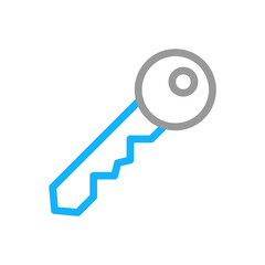 Simple Key Icon Illustration. Concept of security, access, and solution.
