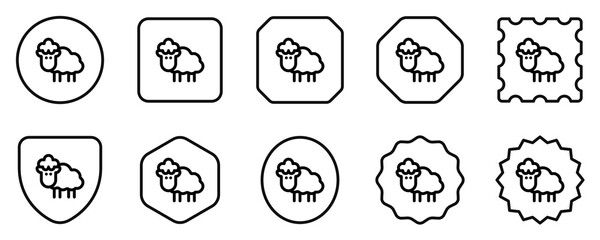 Editable sheep, ewe, lamb vector icon. Animal, farm, livestock. Part of a big icon set family. Perfect for web and app interfaces, presentations, infographics, etc