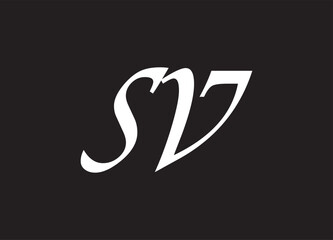 SV letter logo and initial logo design