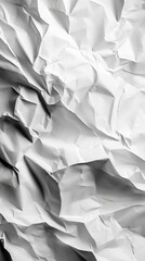 Obraz premium Crumpled white paper texture background.