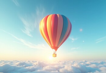 Fototapeta premium hot air balloon in sky