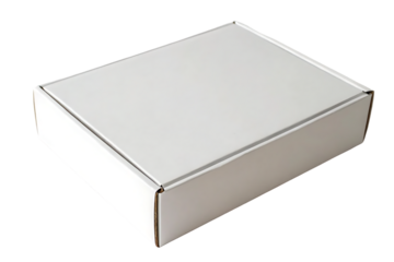 White Box Package Mock up with Transparent Background