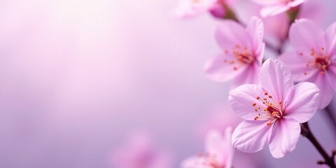 Fototapeta premium Delicate Pink Blossoms on a Soft Background, Perfect for Springtime Designs