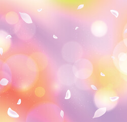 春の背景デザイン。花びらが美しいバックグラウンド