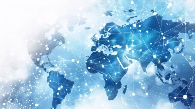 Video of a global map covered by a communications network. Great for presentations by technology companies, internet service providers, multinational corporations.
