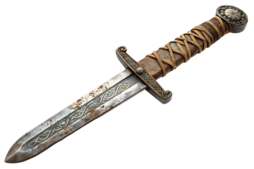 Old Sword Graphic Design File with Transparent Background