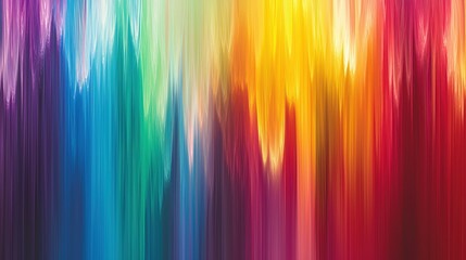 A cascading curtain of vibrant hues flows vertically, blending bold colors into an abstract design that sparks curiosity and energy.