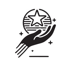 hand with star