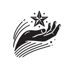 Obraz premium hand with star