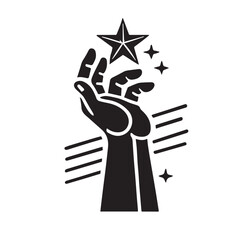 hand with star