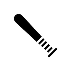 Baseball bat silhouette. Concept of crime, violence, and aggression.