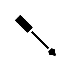 Screwdriver icon silhouette. Concept of repair, maintenance, and construction.
