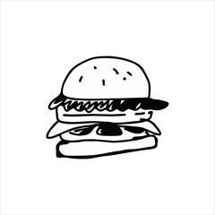 burger and fries