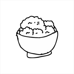 hand drawn illustration of an apple