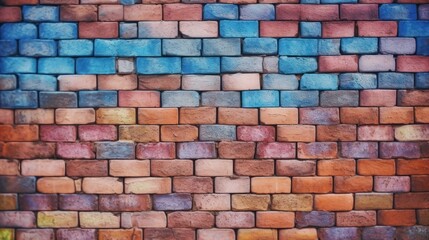 Obraz premium Bright and vibrant brick wall texture