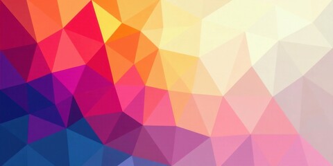 Obraz premium Abstract Geometric Low Poly Colorful Background Design Featuring Vivid Hues and Triangular Patterns