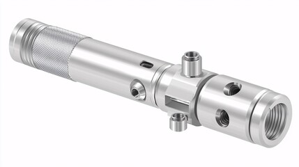 detailed vector illustration of a baton, showing its full length and features such as grip texture and expandable mechanism. Baton.isolate on white background 