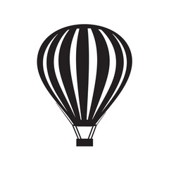 Fototapeta premium A black and white image of a hot air balloon