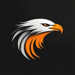 Obraz premium Eagle head graphic design, bold, symbolic image, use for logo, branding