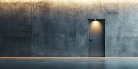 Concrete Wall with Sunlit Floor in Minimalist Setting