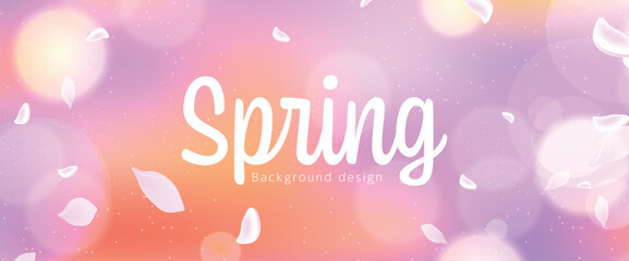 Spring background design. Beautiful background with petals