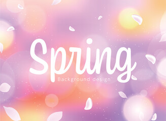 Spring background design. Beautiful background with petals