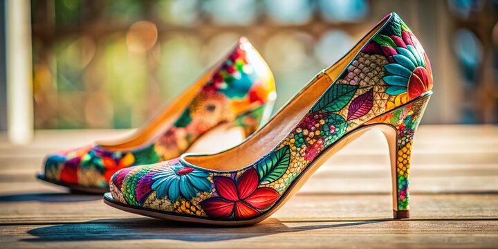 Stylish Peep-Toe Shoes: Fashion Photography  -  Trendy Summer Footwear