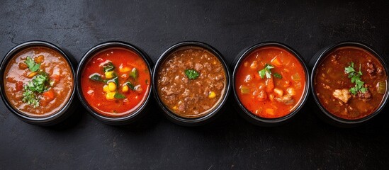 Five Bowls of Hearty and Delicious Soup Varieties