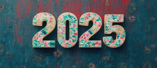 Floral Design Two Thousand Twenty Five New Year