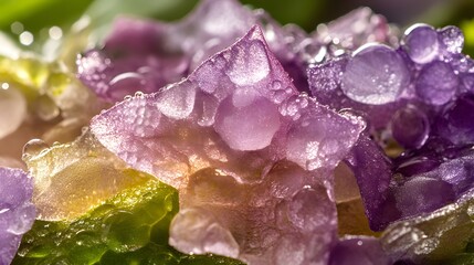 Dewy Lilac Petals in Sunlight