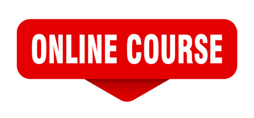 online course sticker. online course sign on transparent background
